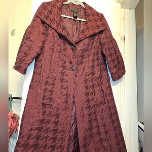 Liz Claiborne Burgundy Coat